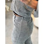 Calça Biamar De Cotele Com Bolso Cinza