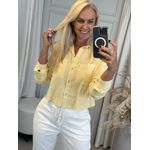 Camisa Mullet De Linho Curta Amarelo