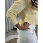 Camisa Mullet De Linho Curta Amarelo