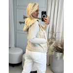 Casaco Biamar De Suede Trançado Bege