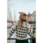 Blusa Biamar De Fio Pluma Com Triângulos Off White 