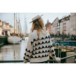 Blusa Biamar De Fio Pluma Com Triângulos Off White 