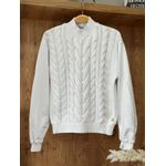 Blusa Abenção Trançada Com Moletom Branco 