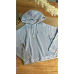 Blusa De Algodão Com Capuz Azul 