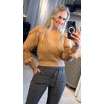 Blusa Abenção Com Detalhe Vazado Caramelo