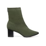 Bota De Tricô Com Bico Fino Verde