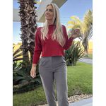 Blusa Biamar Canelada Decote Canoa Vermelha 