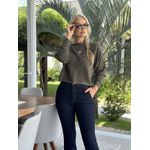 Blusa Biamar Canelada Decote Canoa Verde
