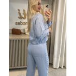 Jaqueta Biamar Com Botões e Bolsos Azul Claro 1607 