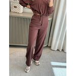 Calça Biamar Reta Com Bolsos Faca Marrom 1907 