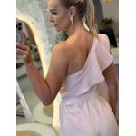 Macacão Le Bongã Um Ombro Só Perna Reta Rosa 0611 