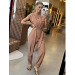 Macacão Le Bongã Com Botões Caramelo 0611