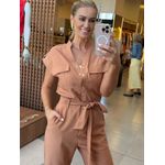 Macacão Le Bongã Com Botões Caramelo 0611