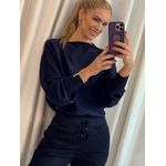 Blusa Biamar Em Algodão Com Detalhe Em Tranças Azul Marinho 0210 