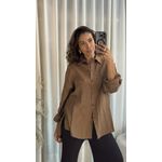 Camisa Mullet Biamar Em Linho Marrom 2708