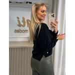 Blusa Biamar Com Gola Canoa Preto