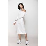Blusa Biamar Canelada De Ombro Único Off White 1707 