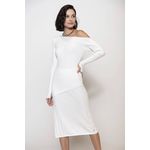 Blusa Biamar Canelada De Ombro Único Off White 1707 