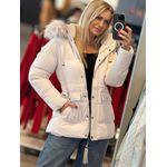 Jaqueta Biamar Alongada Com Capuz Pele Fake Off White 0406