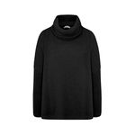 Blusa Biamar De Fio Pluma Com Gola Boba Preto