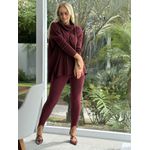 Blusa Biamar De Ampla Com Gola Boba Bordo 