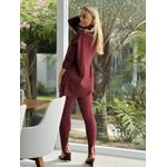 Blusa Biamar De Ampla Com Gola Boba Bordo 