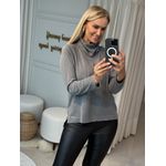 Blusa Com Gola Boba Cinza 0506