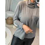 Blusa Com Gola Boba Cinza 0506