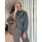 Blusa Biamar Com Gola Removível Cinza