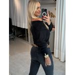 Blusa Abenção Ombro A Ombro Preta 