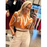 Blusa Biamar Cropped Estampado Caramelo 