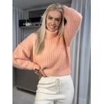Blusa Biamar Oversized Com Gola Laranja Claro
