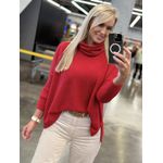 Blusa Biamar De Fio Pluma Com Gola Boba Vermelho