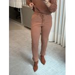 Calça Abenção De Moletom Com Cordão Marrom