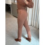 Calça Abenção De Moletom Com Cordão Marrom