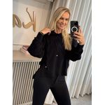 Blusa Biamar Mullet com capuz preto 02/05