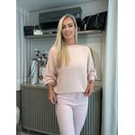 Blusa Biamar Alongada Oversized Com Gola Canoa Rosa 0605