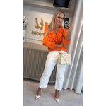 Bata Boho Com Babados Laranja 