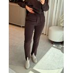 Calça Biamar Com Abertura Frontal Marrom