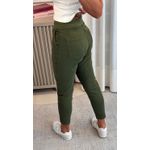 Calça De Sarja Com Cordão Verde Militar 