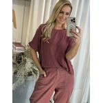Blusa Ambicione Com Detalhes De Botões Nas Costas Pinhão 2808