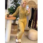 Blusa Biamar Com Tecimento de folhas Pistache 0801 