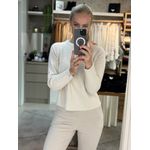 Blusa Abenção Em Fio Pluma Bege / Areia