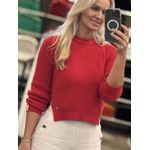 Blusa Mullet Em Fio Pluma Vermelho 