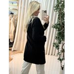 Casaco Ambicione Em Suede e Tricô Preto 0207