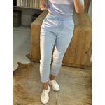 Calça De Sarja Com Cordão Azul Céu 