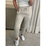 Calça Cargo Em Linho Bege