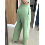 Calça Reta Em Liocel Verde Menta 