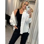 Camisa Mullet Biamar Em Linho Off White 