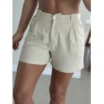 Shorts Biamar De Viscolinho Bege 